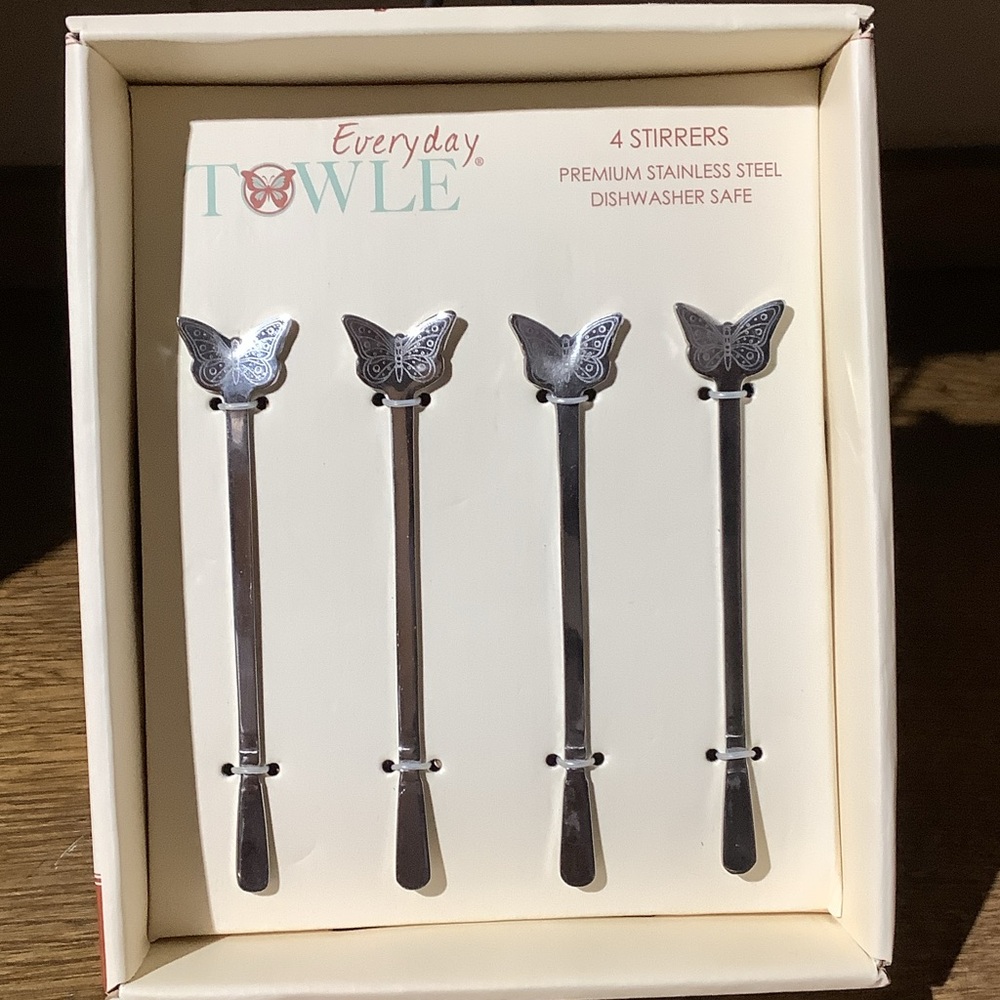 Towle Silver Butterfly Drink Stirrers